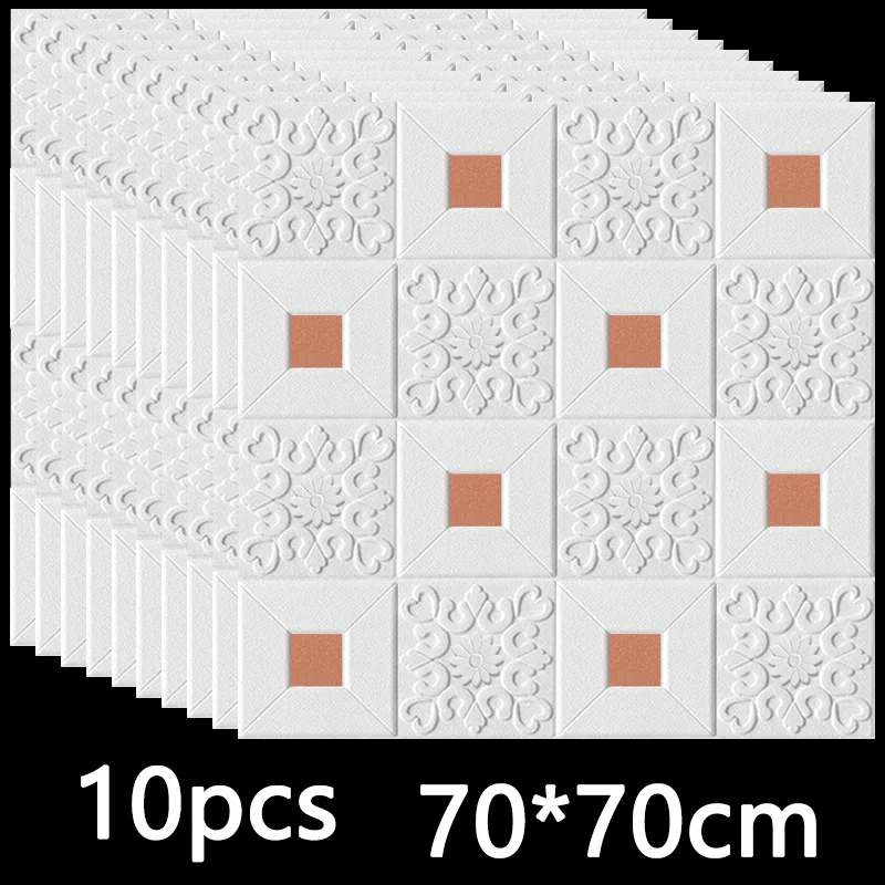 

3D Wall Sticker Stereo Ceiling Panel Roof Decor Foam Wallpaper Self-adhesive Waterproof DIY Living Room Decoration TV Background