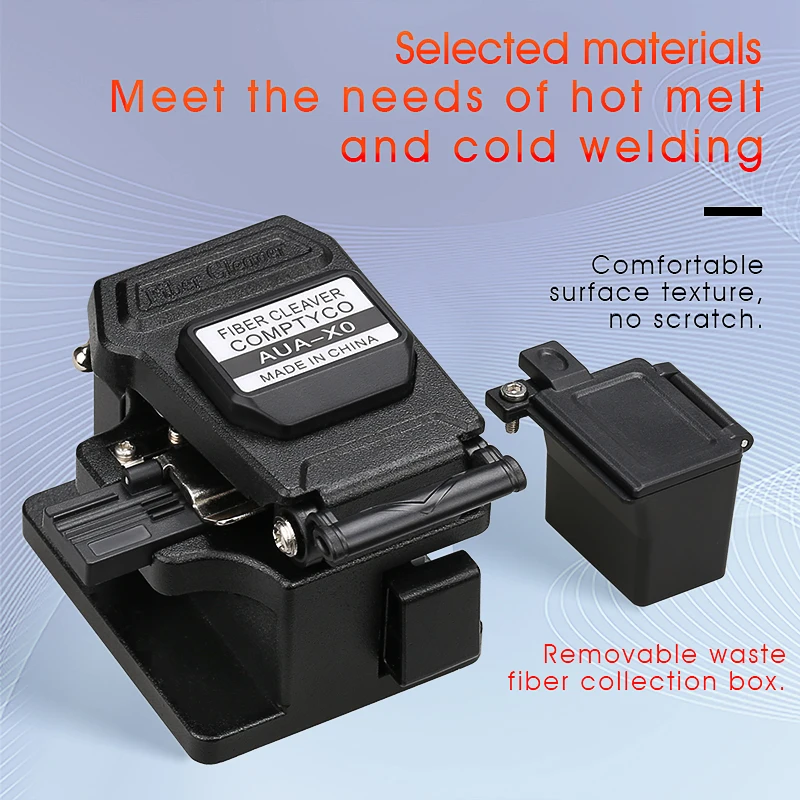 2021 New AUA-X0 High-precision Fiber Cleaver with Waste Fiber Box Fiber Optic Cable Cutter Fiber Fusion Splicer Cutter