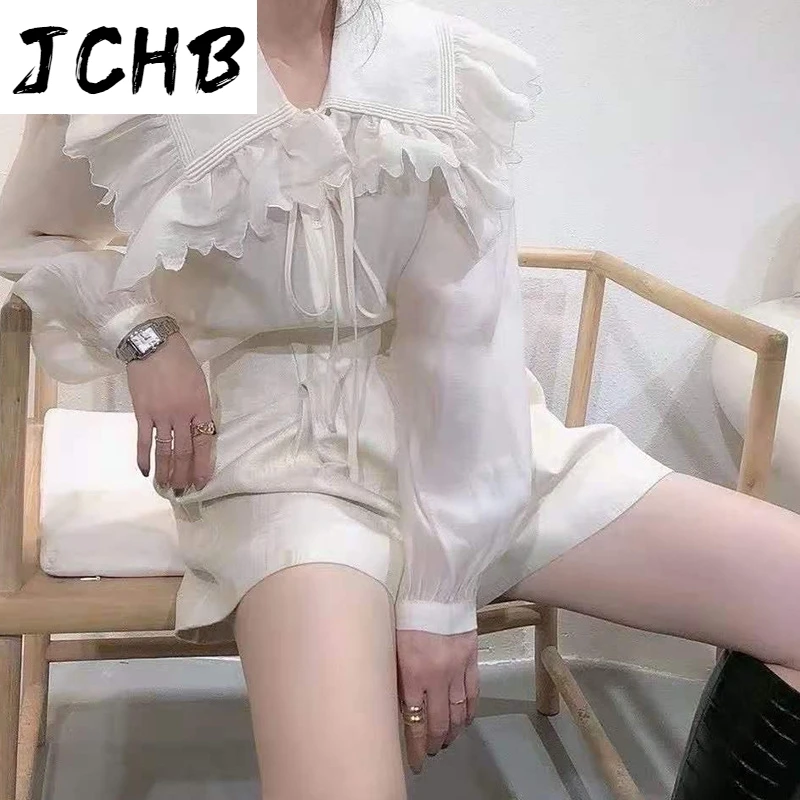 

JCHB 2021 New Autumn And Winter Fashion Casual Long Sleeve Solid Color Turn-down Collar Slim Shirt Woman SG722