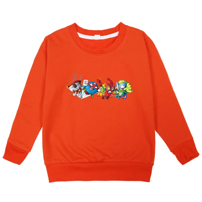 

2-10Y Boys' Girls' Crewneck Cute Cartoon Game Super-zings Print Pullover Sweatshirts Toddler Kids Hoodies Gift
