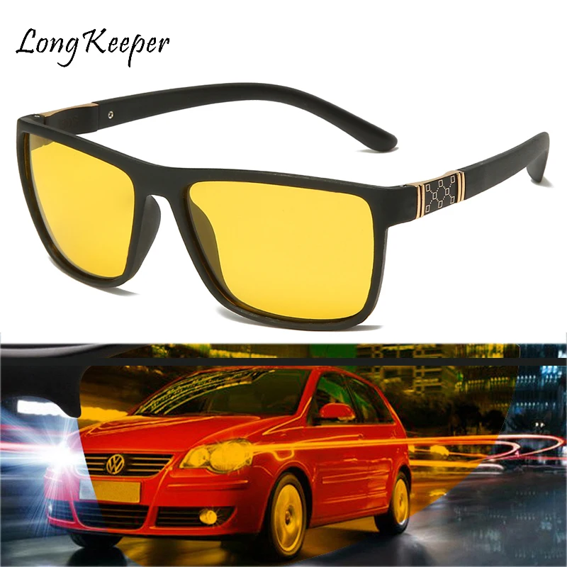Longkeader новинка мужские солнцезащитные очки для ночного вождения поляризационные