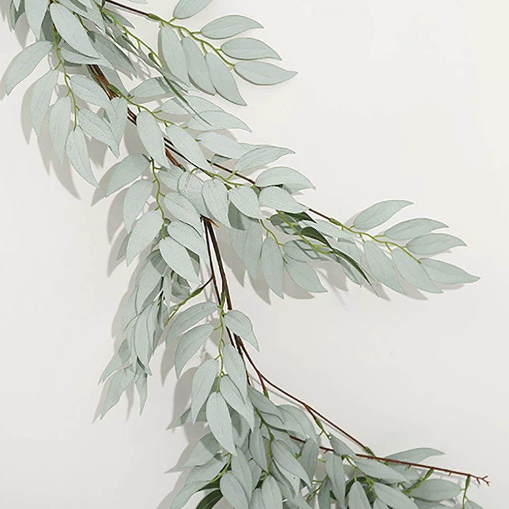 Willows Artificial Plant Leaf 1.7m DIY Wedding Road Ceiling Flower Vine Fake Willow Rattan Home Garden Christmas Decor Wisteria | Дом и сад