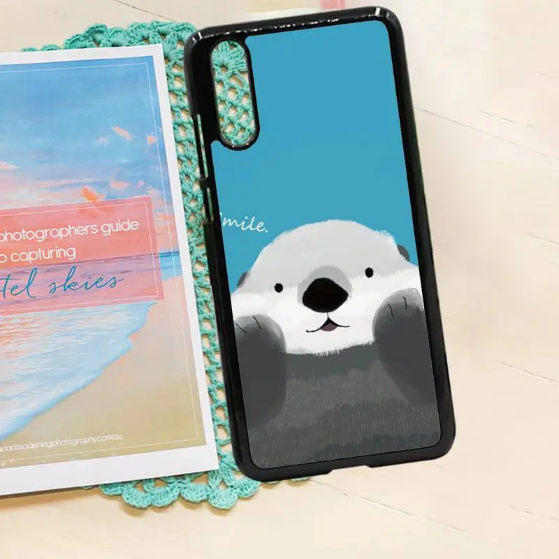 

otter cute lovely Animal pattern luxury Phone Case coque PC for iPhone 11 12 pro XS MAX 8 7 6 6S Plus X 5S SE 2020 XR