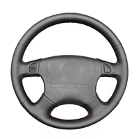 hand stitched black pu faux leather car steering wheel cover for honda accord 1994 1997 odyssey 1995 1997 prelude 1994 1996