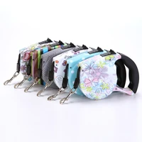 automatic retractable dog leash for small medium dogs14 colors fashion printed puppy nylon walking leash for small pet leads