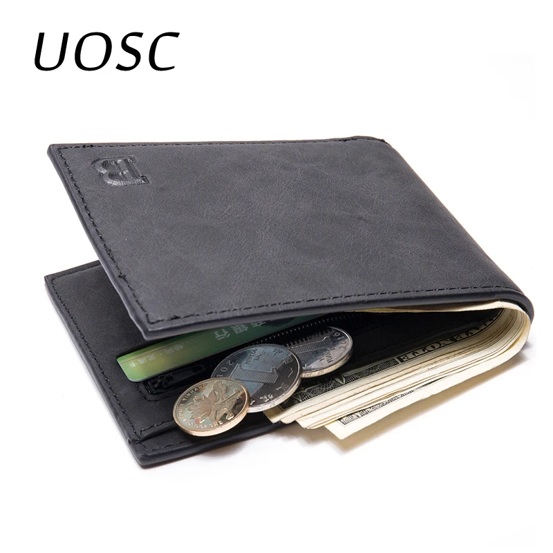 Модные мужские кошельки UOSC 2021 мужской кошелек с монетницей маленькие для денег