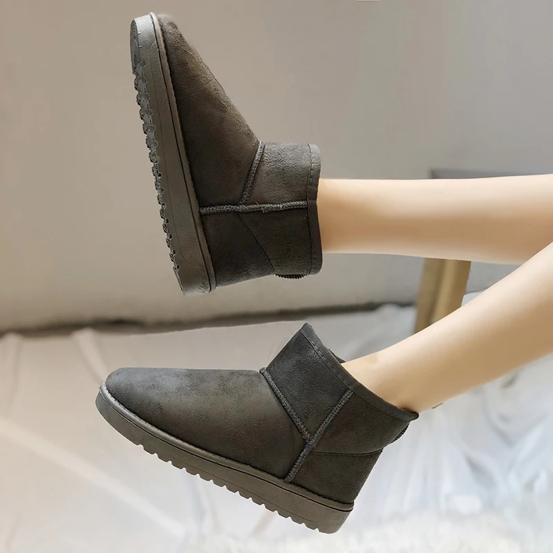 2019 на плюшевой подкладке Теплые ботики увеличить Non-slip Booies зимние ботинки женские