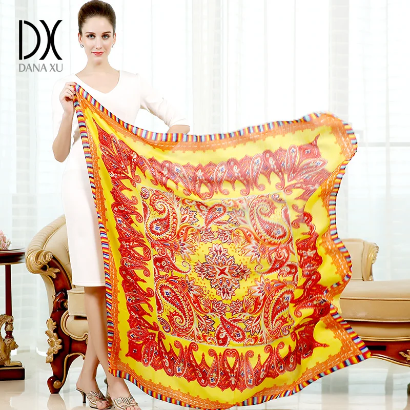 

2019 New Fashion Brand Winter Scarf For Women Scarf 125*125cm Large Luxury Women Wool Scarf Warm Cashmere Shawls and Scarves