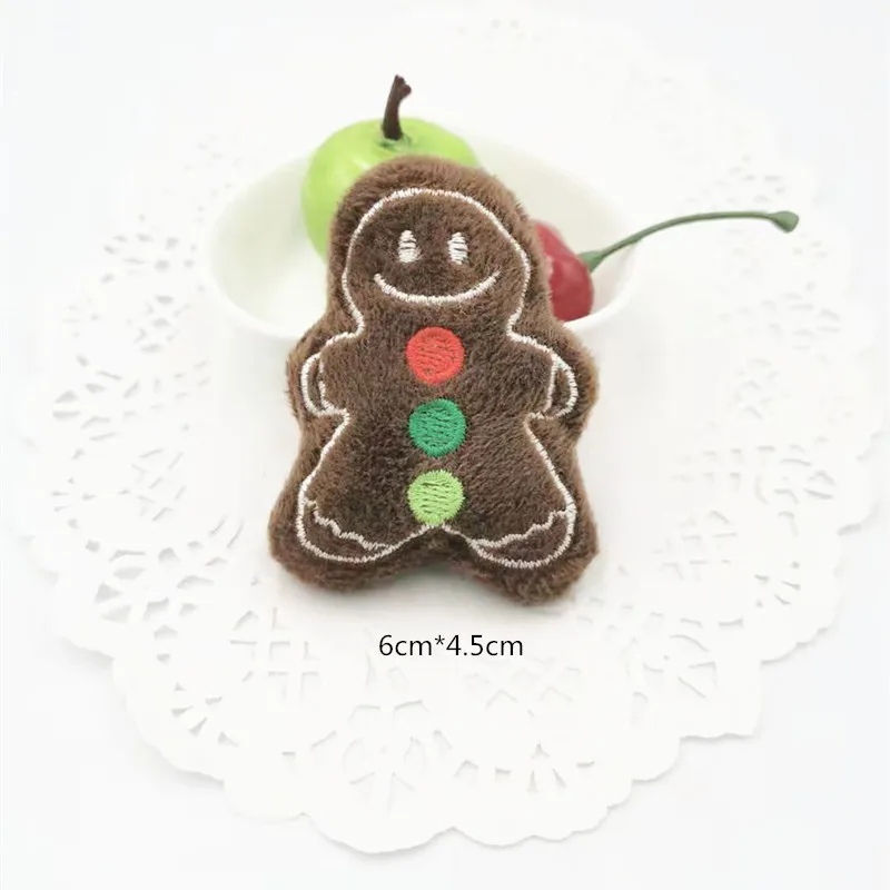 10pcs/lot DIY Handmade Cute chrismas dolls Padded Patches Appliques For Clothes Sewing Supplies Hair Decoration | Дом и сад