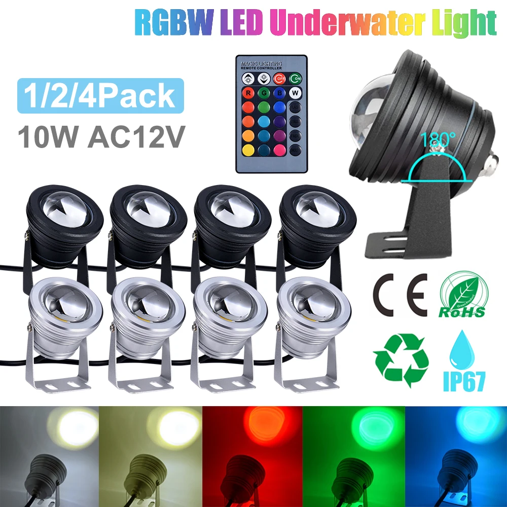 Подводный светильник для бассейна RGB Светодиодный прожектор фонтан свет