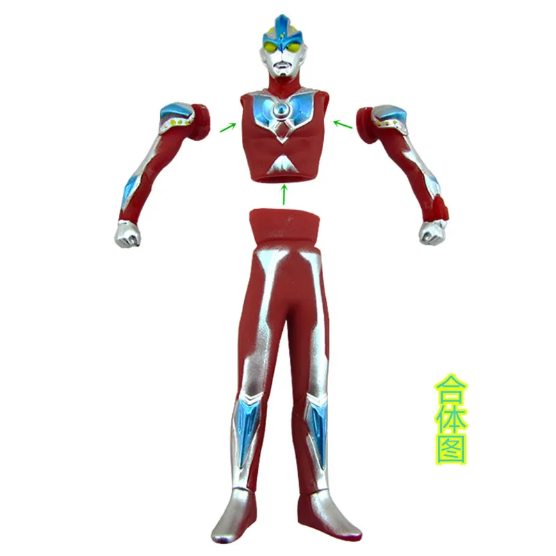 13 см UItraman подвижные Мягкие Гелевые игрушки для детей Belial Ginga Tiga Mebius Zero UltraSeven