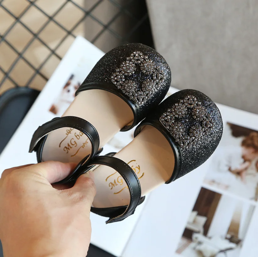 Весенняя детская кожаная обувь принцессы для девочек Детская Свадебная