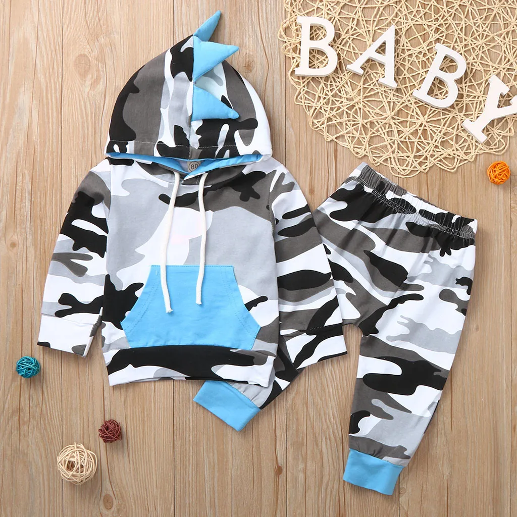 Комплект одежды для новорожденных мальчиков и девочек камуфляжный комплект с
