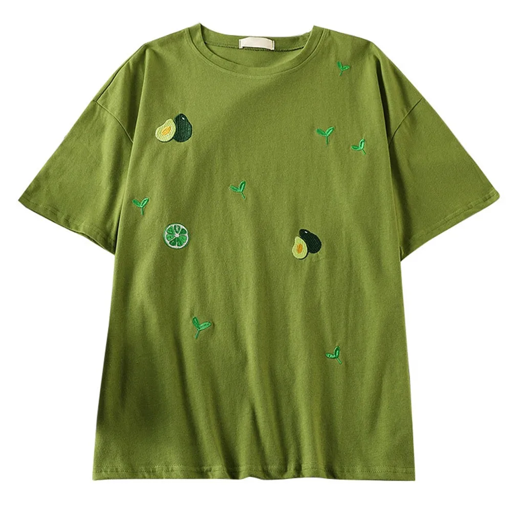 Женские футболки модная повседневная футболка с принтом круглым вырезом и