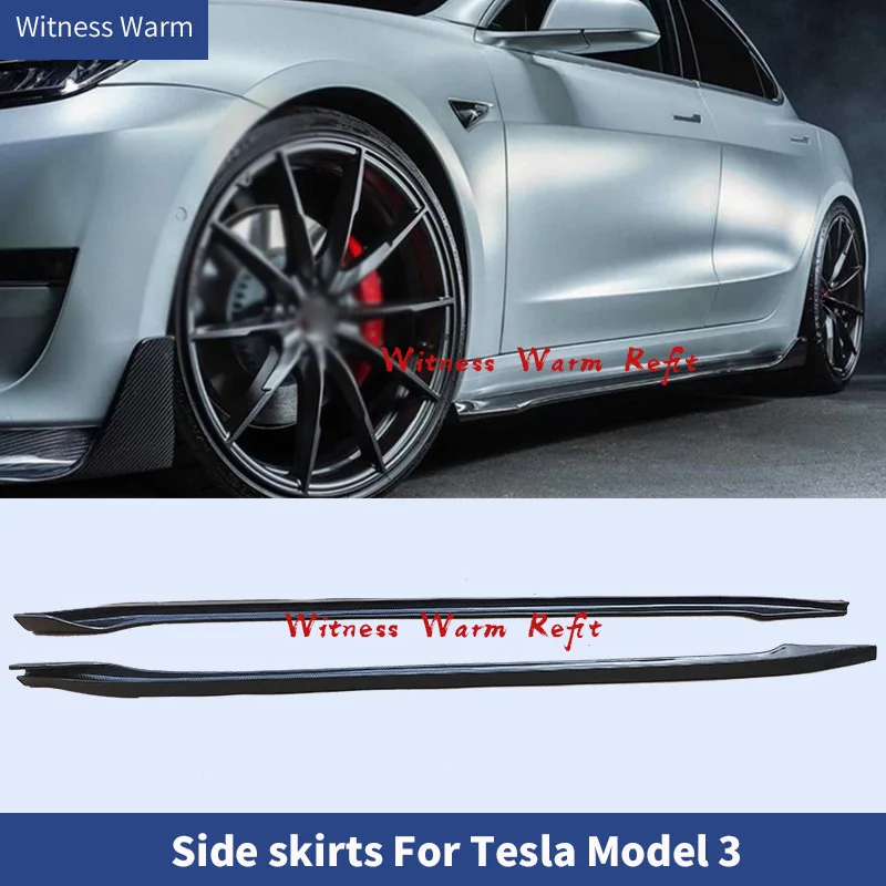 Удлинитель для юбки из углеродного волокна Tesla модель 3 седана 4 двери 2017 |