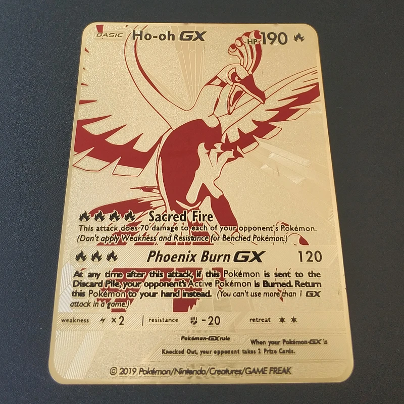 Дуэль Монстры YU GI OH гальванический цвет Золотая карта японский Золотой глаз белый дракон VOL Edition коллекция карты Дети игрушка в подарок - Цвет: HO-OH