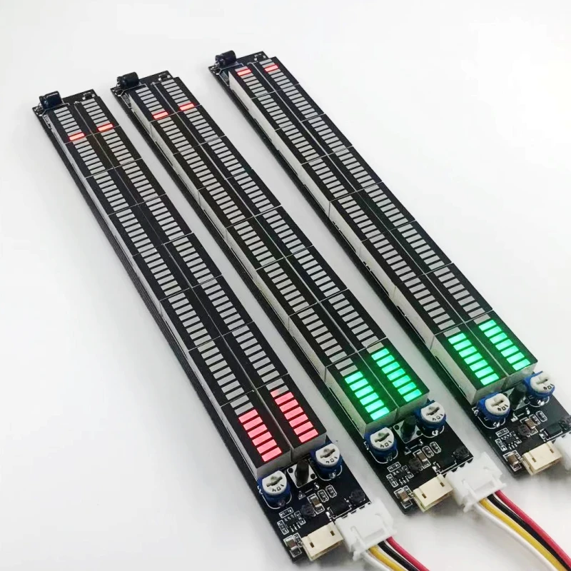 Двойной 64 стерео музыка спектр светодиодный светильник аудио индикатор уровня