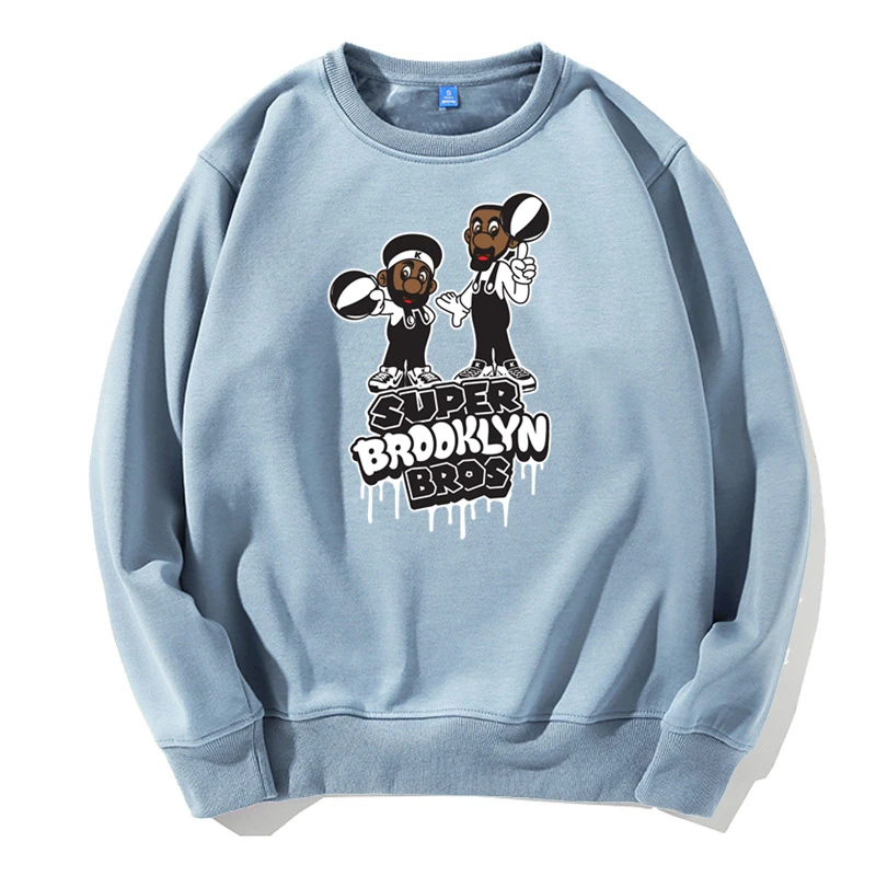 Баскетбольные толстовки Super Brooklyn Bros новые модные зимние теплые для влюбленных
