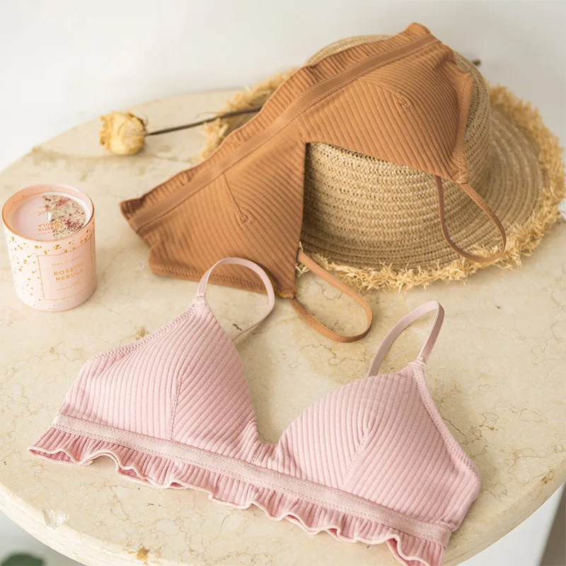 Женский комплект нижнего белья с кружевной отделкой Roseheart хлопковое бесшовное