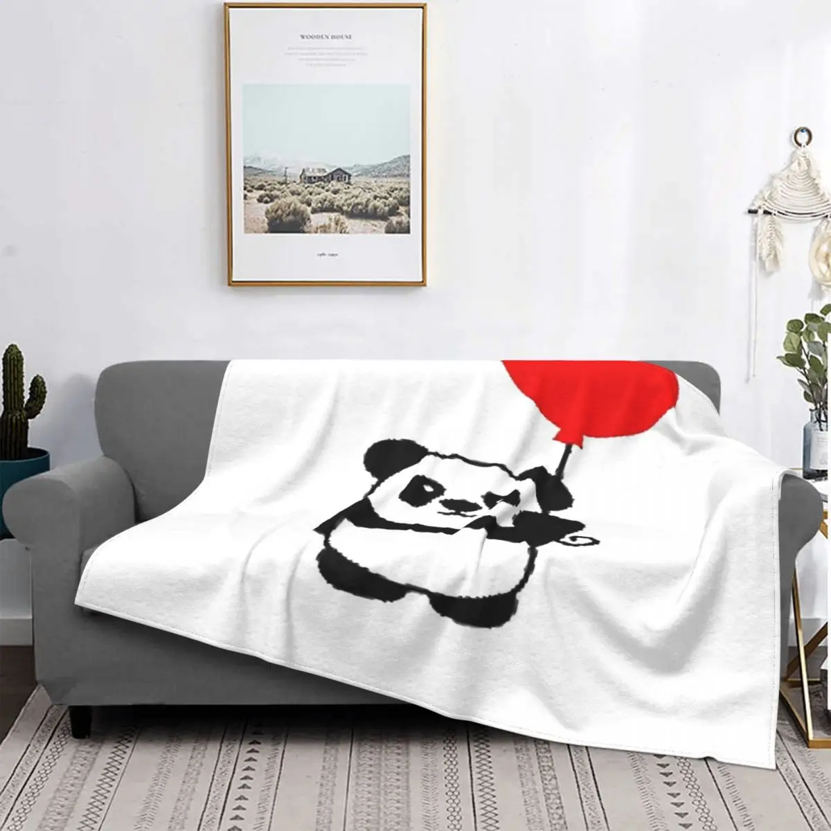 

Manta de Heart de Panda, colcha para cama a cuadros, funda para sofha, manta Kawaii, alfombra de orada ислама