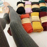 algues 25spandex winter warm leggings womens skinny slim stretch knitted thick jeggings solid high quality bottoming pants