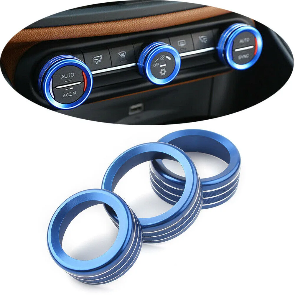 

3PCS Switch Knob Ring Accessories Blue Decorative Circles High Quality