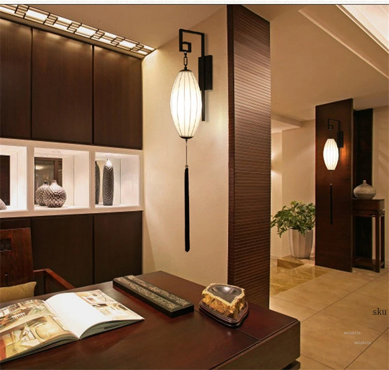 

Chinese Retro Wall Lamp Hotel Aisle Bathroom Wall Light Corridor Living Room Bedside Fixtures Home Lighting Decor Luminaire