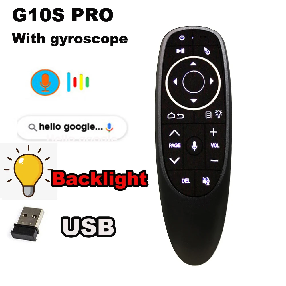 Пульт дистанционного управления G10S Pro 2 4 ГГц с голосовым управлением и гироскопом