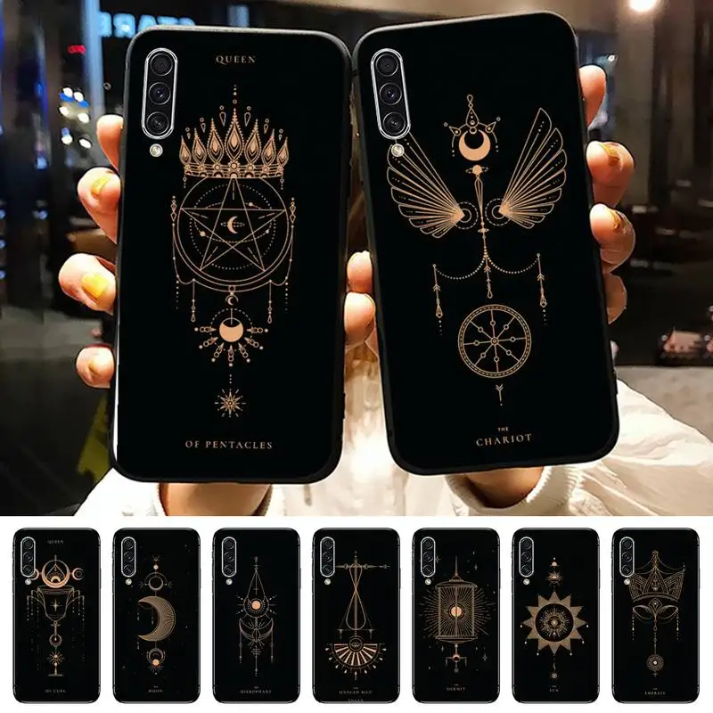 

Tarot Cards Tattoo pattern Phone Case For Samsung galaxy A S note 10 7 8 9 20 30 31 40 50 51 70 71 21 s ultra plus