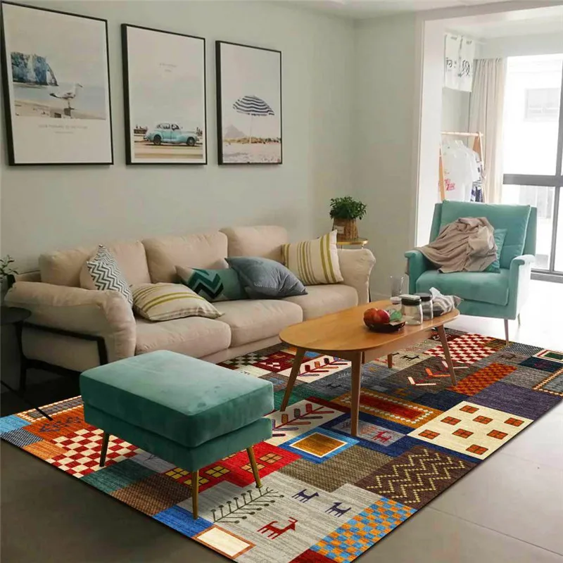 Коврик с геометрическим рисунком индийский яркий одеяло в этническом стиле для