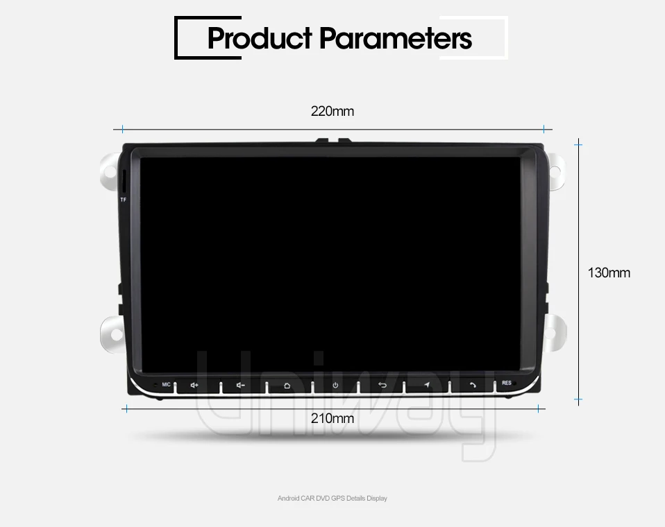 Uniway ADZ9071 android 9,0 автомобильный dvd для vw passat b6 b7 golf 5 6 tiguan polo octavia rapid fabia мультимедийный навигационный плеер