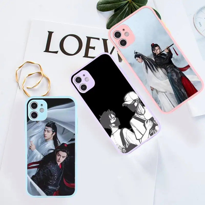 

The Untamed ChenQingLing Phone Case For iPhone 12 11 Mini Pro XR XS Max 7 8 Plus X Matte transparent Purple Back Cover
