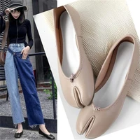 ballet flats women cow leather round toe flats slip on oxfords loafers ballets ankle boots 34 40