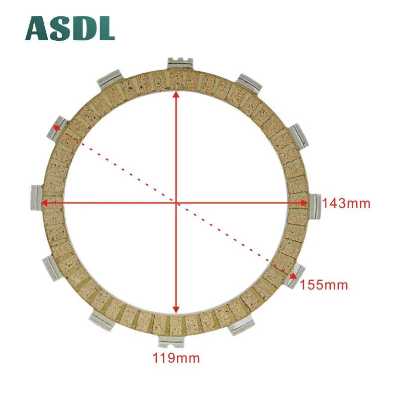 Запчасти для двигателя мотоцикла комплект фрикционных пластин сцепления Yamaha YFZ