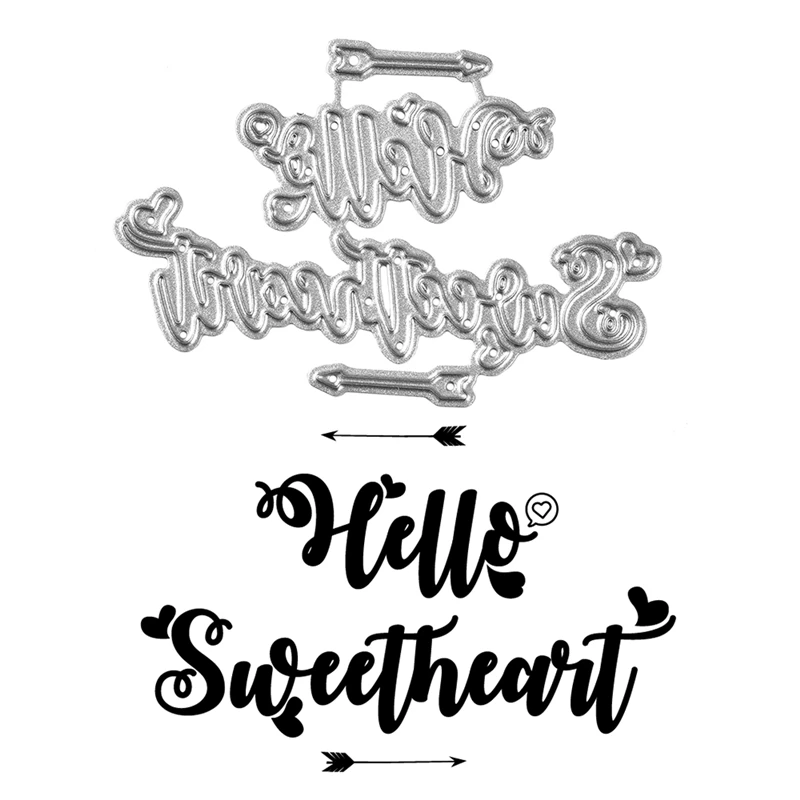 Штампы DiyArts с буквами Hello штампы металлические для рукоделия скрапбукинга