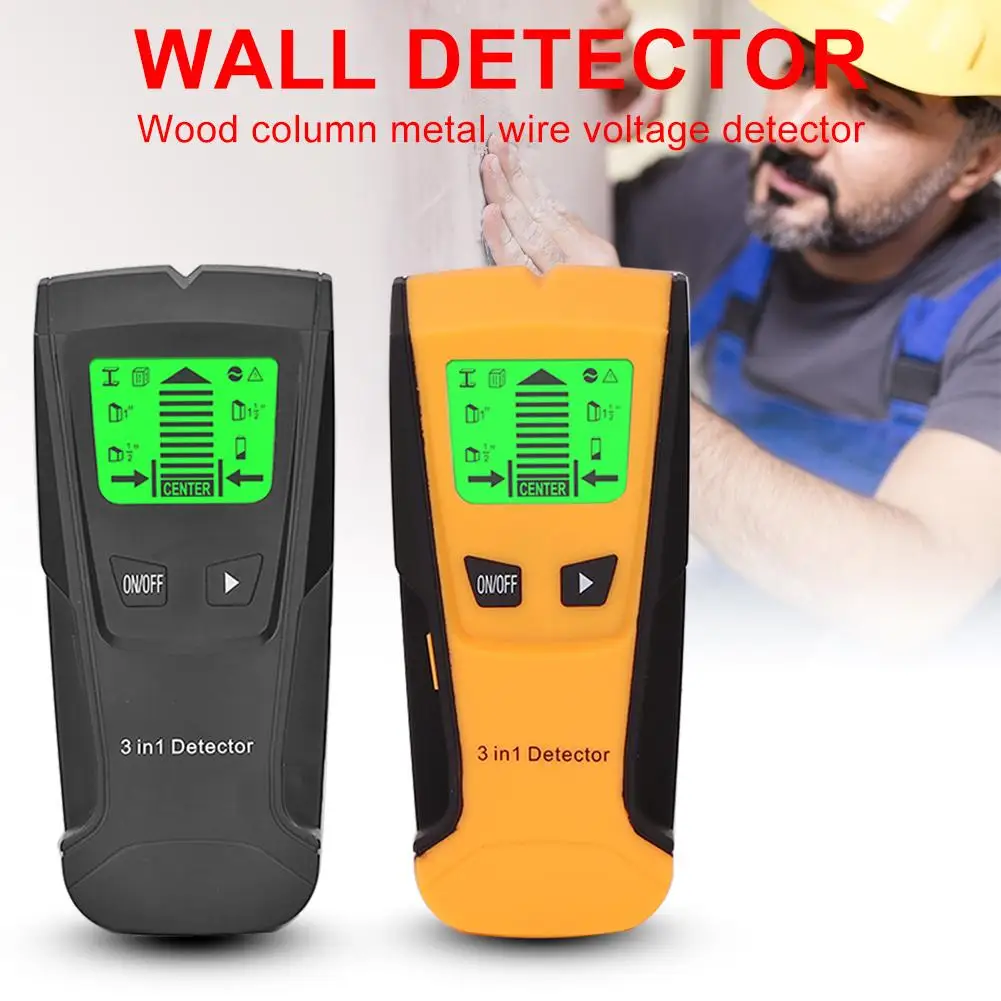 

3 In 1 Metal Gold Finder Wood Studs Detector Electric Box Finder Wall Detectors AC Voltage Live Wire Detect Wall Scanner