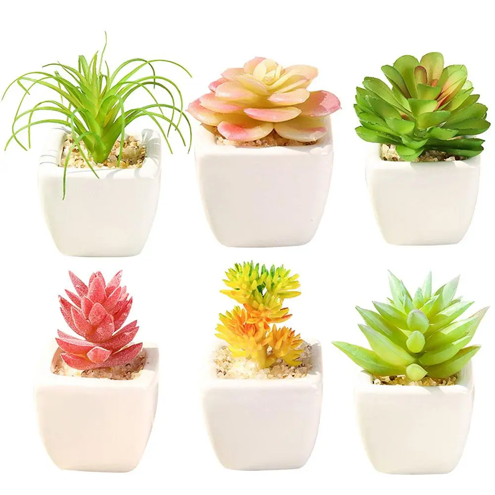 

HOT SALES!!! Artificial Flower Succulent Plant Pottery Pot Bonsai Balcony Office Desk Decor Wholesale Dropshipping New Arrival
