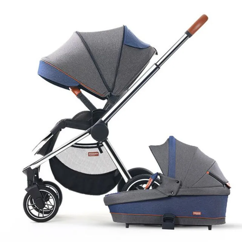 Роскошная детская коляска Babyfond 2 в 1 с высоким ландшафтом для новорожденных