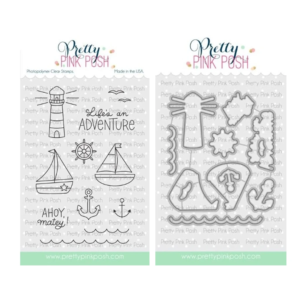 

JC Sailing Lighthouse Metal Cutting Dies and Rubber Stamps Scrapbook Letters Craft Die Cut Stencil Card Make Album Sheet Decor