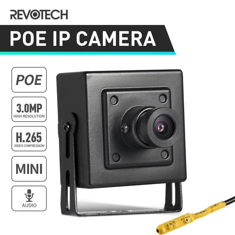 IP камера POE H.265 3 Мп 1296P/1080P металлическая для системы видеонаблюдения|Камеры