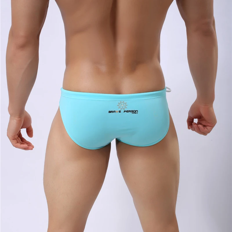 Мужские трусы для плавания в бассейне летние однотонные кружевные купальники