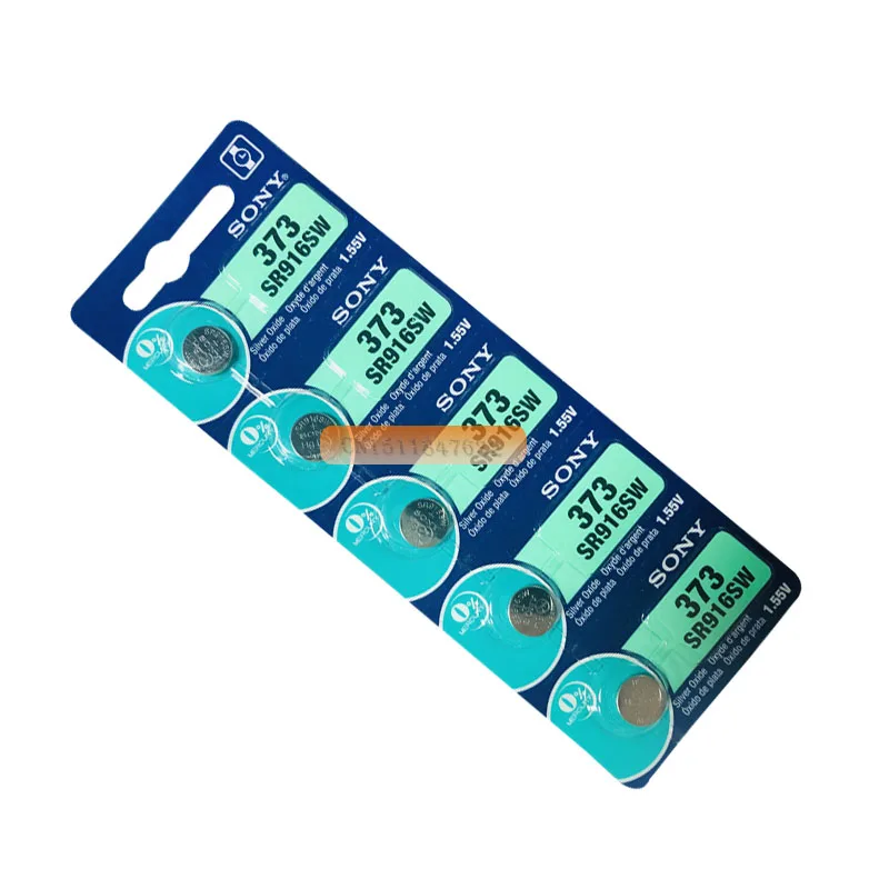 2pcs Sony 100% оригинал 373 SR916SW 916 SR916 батарея для часов кнопочная монета сделано в