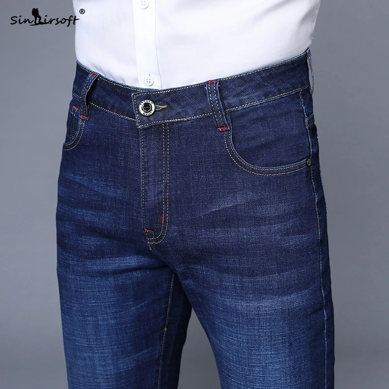 Loose Large Size Casual Jeans Men's 2019 New Autumn Cotton Denim Trousers Soft Non-stretch Brand Clothing | Мужская одежда