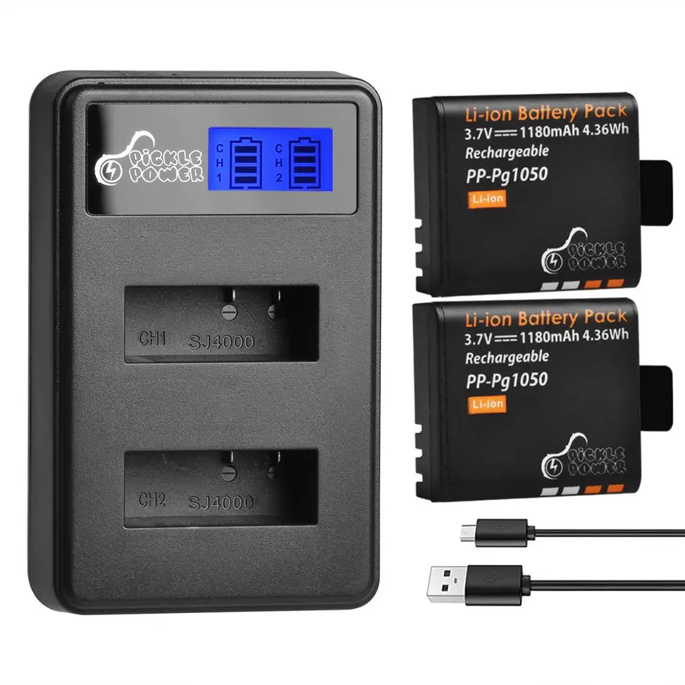

1180mAh PG1050 Battery and Charger for for SJCAM SJ4000 WiFi SJ5000 WiFi Plus M10 SJ5000 plus SJ6000 SJ7000