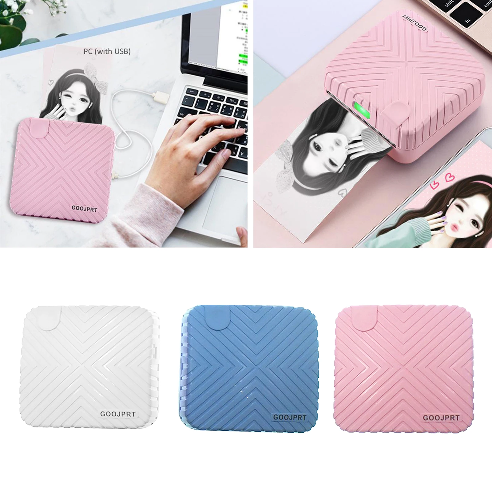 

Wireless Pocket Thermal Printer Portable Memo Photo Printer Kids Learning