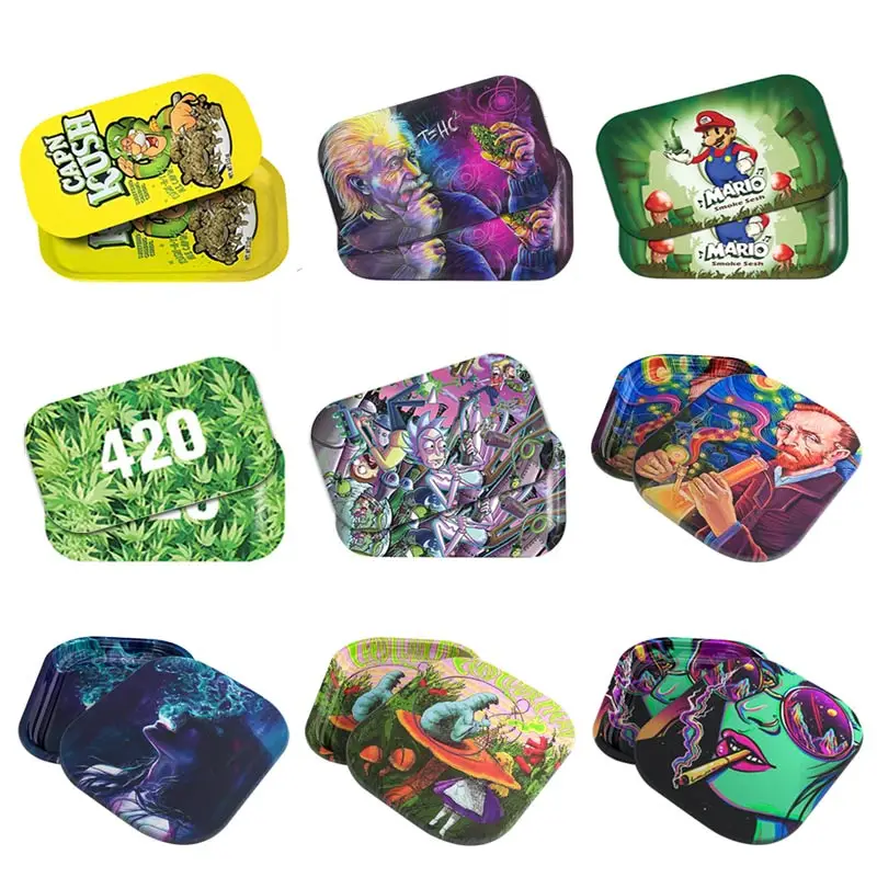 

Rolling Tray with Lid with Lid Bob Marley 18*14cm Weed Cigarette Tray Personality Creative Smoking Accessories Customizable