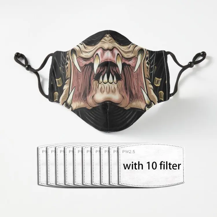 

Predator s Jaws Unisex Adult Lust Senpai Face Mask Dustproof Protection Respirator Washable Mouth-Muffle