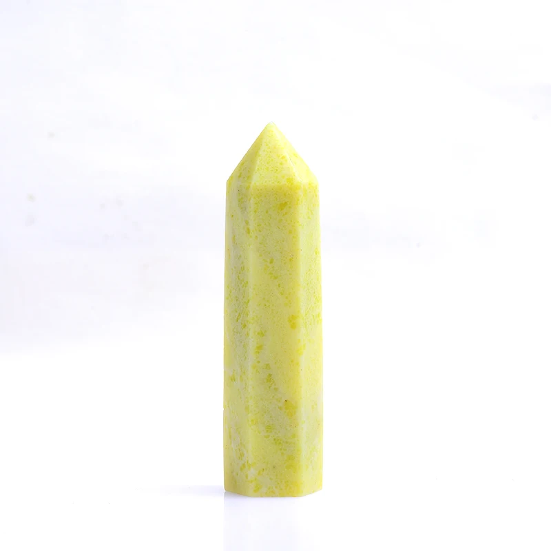 Оптовая продажа натуральный Золотой Берил шестигранный кристалл точка высокого