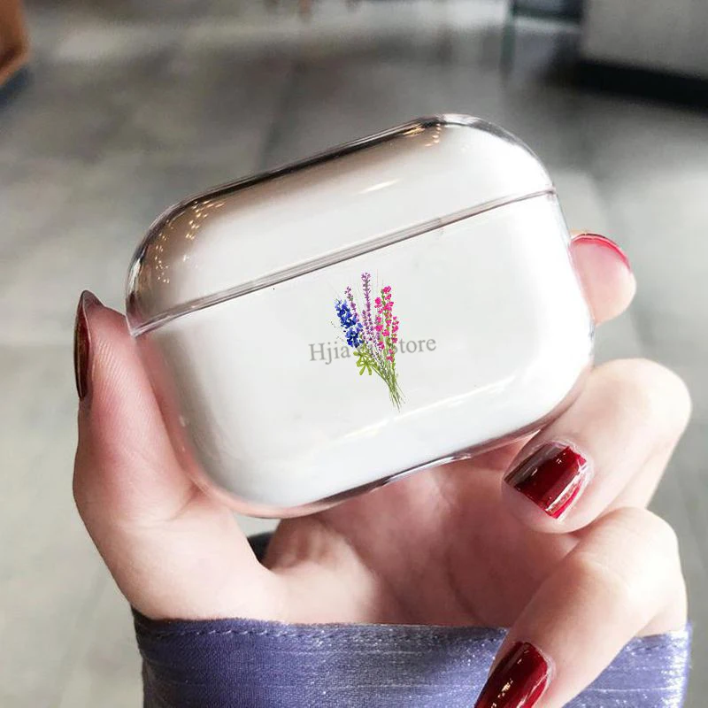 

subtle pride flowers Earphone Case For Apple Airpods Pro Transparent Protective Shell For Airpods 3 Cover