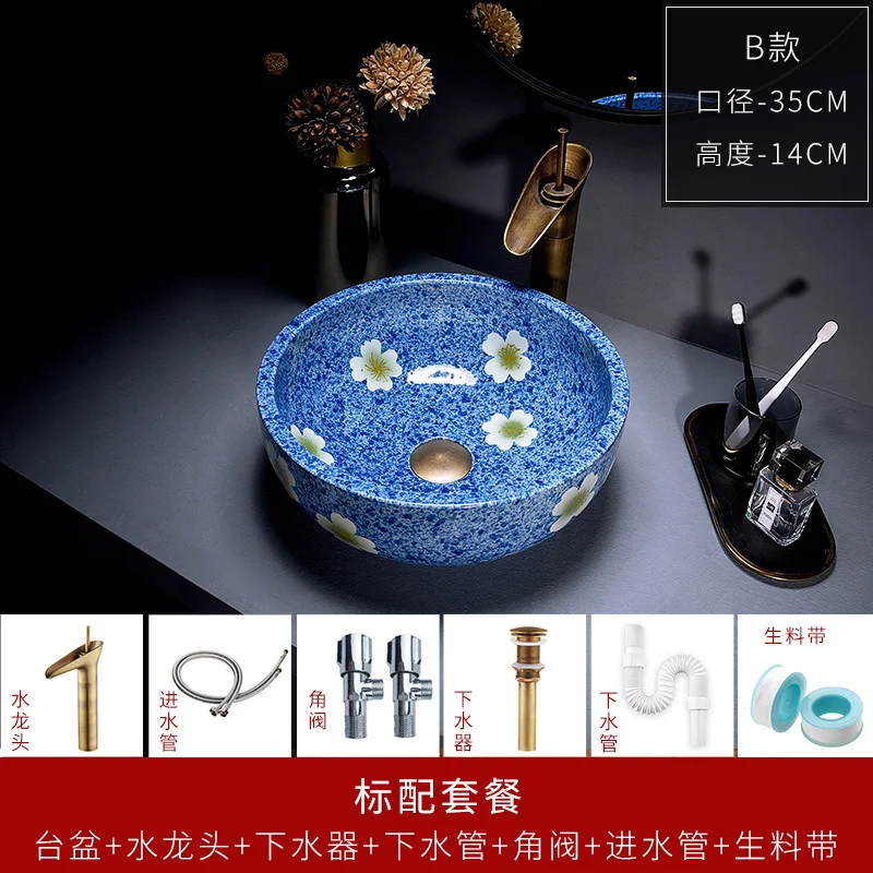 Художественная роспись цветы фарфоровая художественная столешница мойка